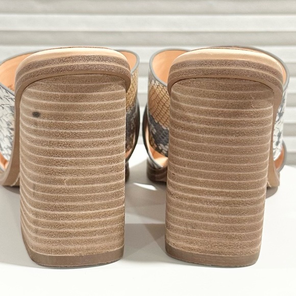 🌸MARC FISHER🌸 Barli 2 Square Toe Orange Crossover High Heel Sandals Size: 9M - Picture 7 of 12